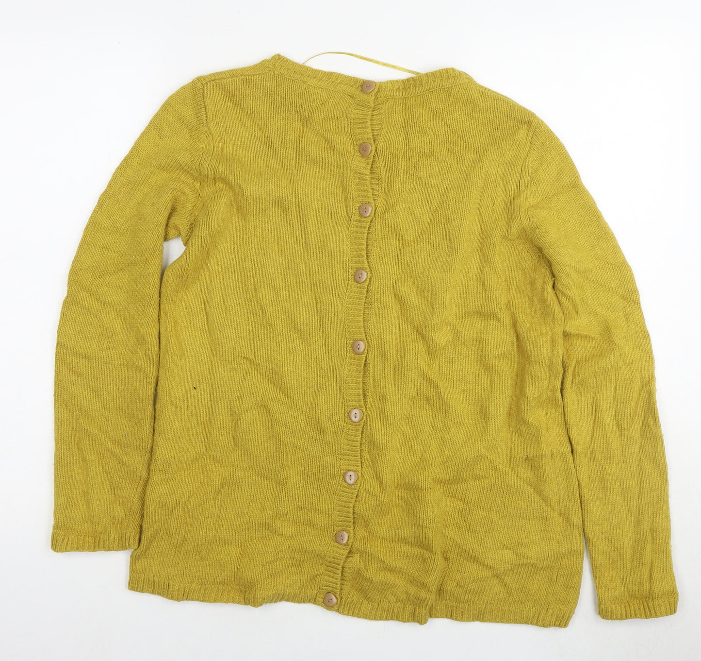 Seasalt Womens Yellow Round Neck Viscose Pullover Jumper Size 14