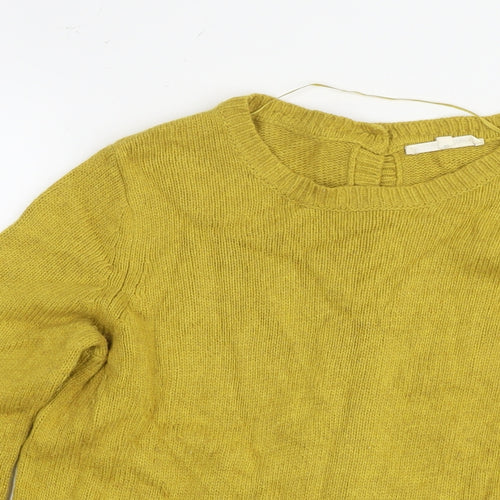 Seasalt Womens Yellow Round Neck Viscose Pullover Jumper Size 14