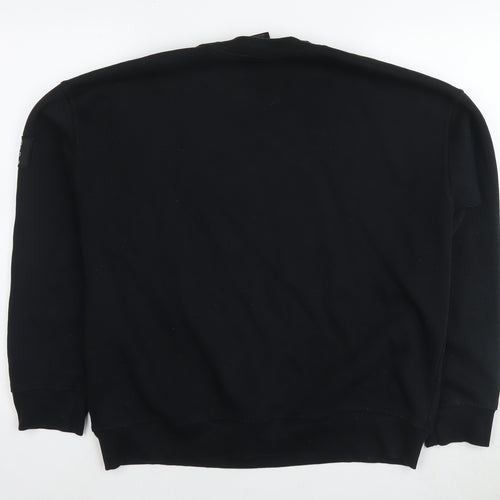 P.E Nation Womens Black Cotton Pullover Sweatshirt Size L Pullover - Logo
