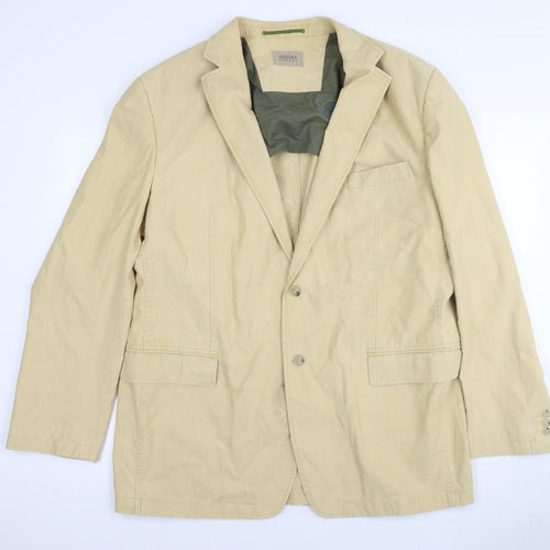 STONES Mens Beige Cotton Jacket Suit Jacket Size 44 Regular