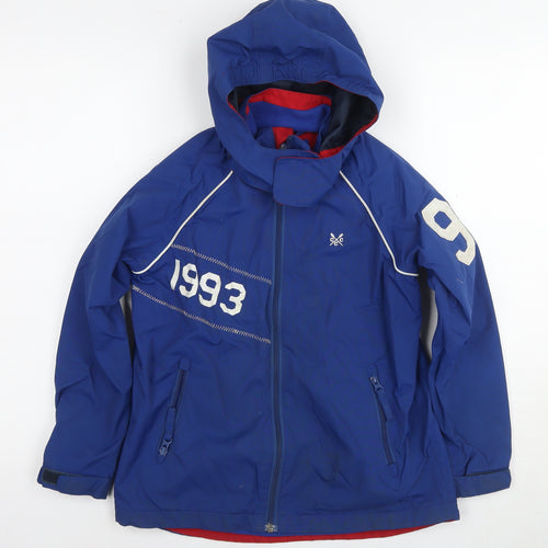 Crew Clothing Boys Blue Jacket Size 8-9 Years Zip