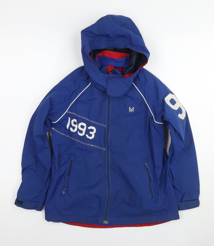 Crew Clothing Boys Blue Jacket Size 8-9 Years Zip