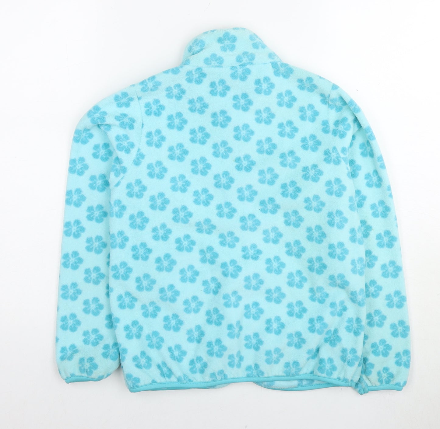 Trespass Girls Blue Floral Jacket Size 9-10 Years Zip