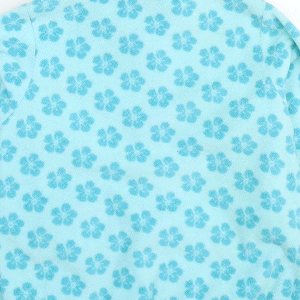 Trespass Girls Blue Floral Jacket Size 9-10 Years Zip