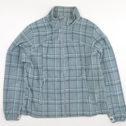 DECATHLON Womens Blue Check Jacket Size XL Zip