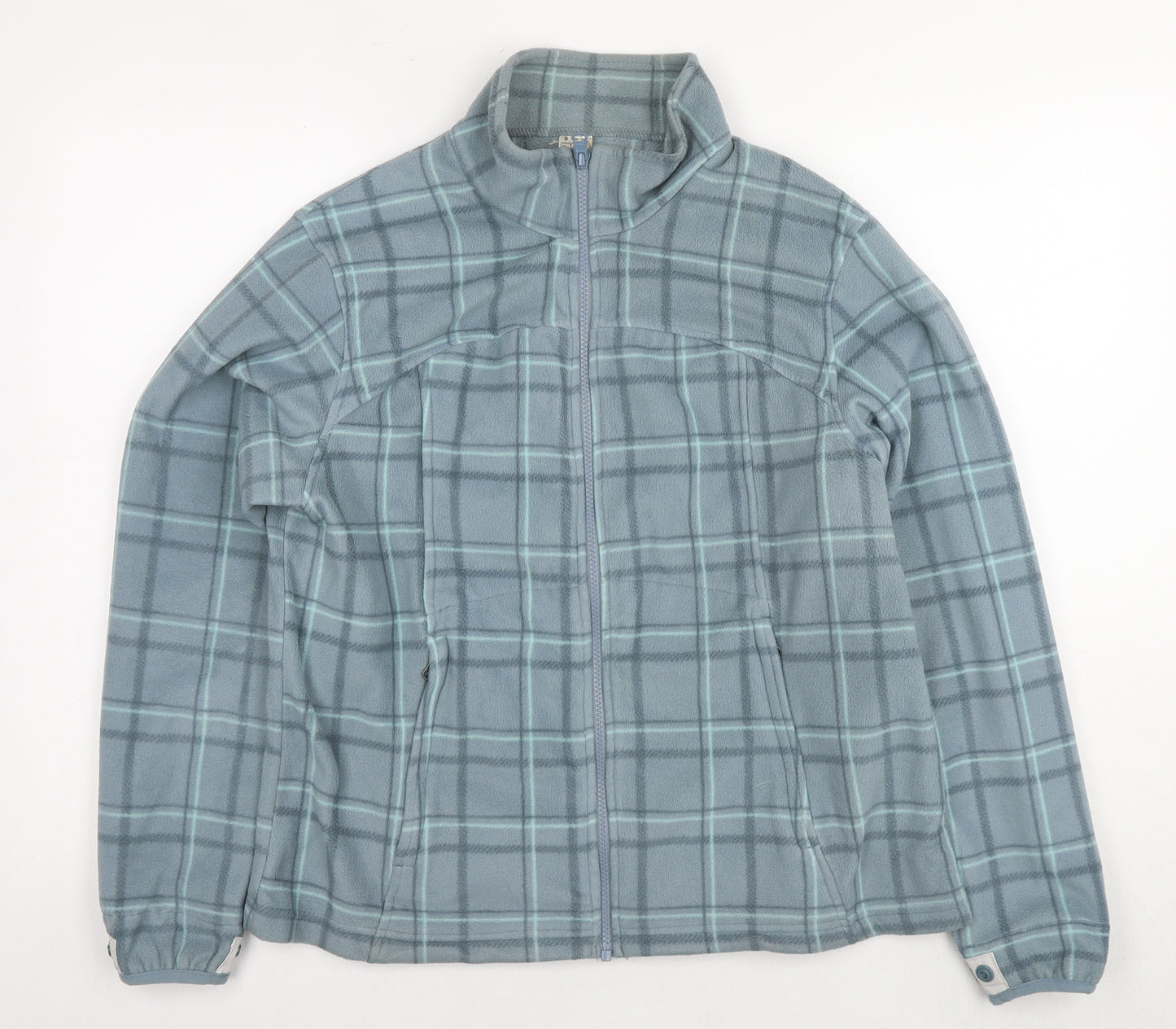 DECATHLON Womens Blue Check Jacket Size XL Zip