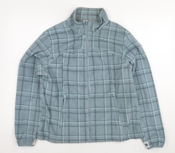 DECATHLON Womens Blue Check Jacket Size XL Zip