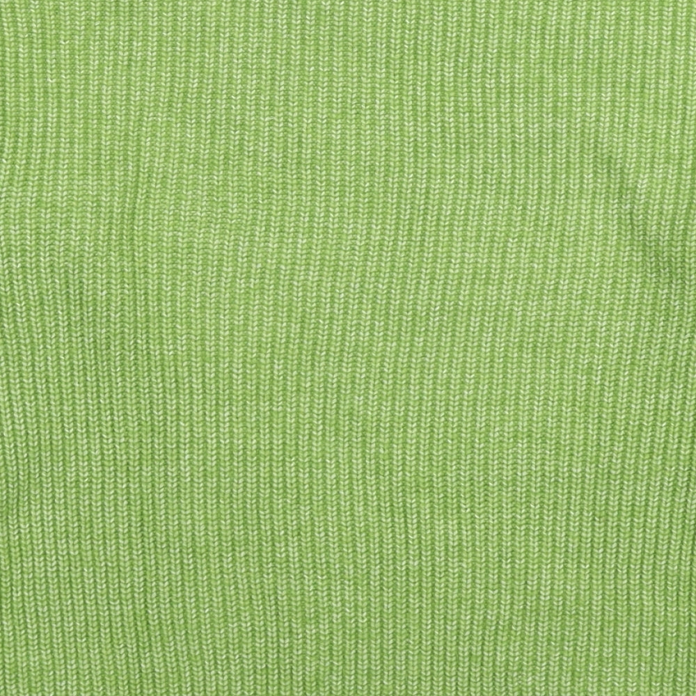 Marks and Spencer Womens Green Round Neck Polyester Pullover Jumper Size S