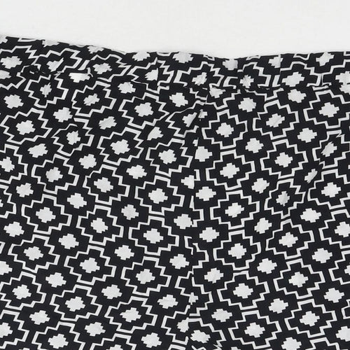 Autograph Womens Black Geometric Cupro Mom Shorts Size 22 L4 in Regular Drawstring