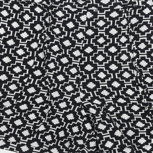 Autograph Womens Black Geometric Cupro Mom Shorts Size 22 L4 in Regular Drawstring