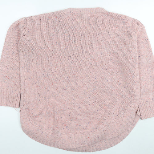 Izabel Womens Pink Round Neck Acrylic Pullover Jumper Size 12