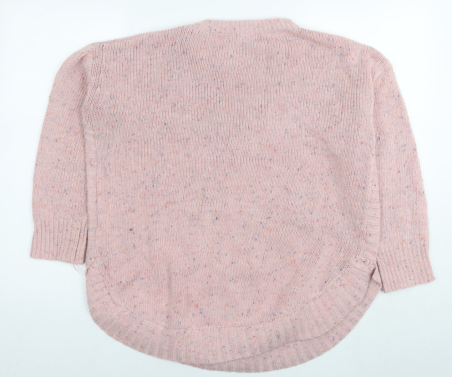 Izabel Womens Pink Round Neck Acrylic Pullover Jumper Size 12