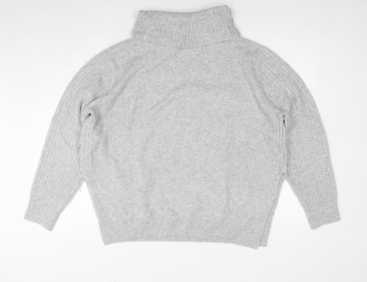 Topshop Womens Grey Roll Neck Acrylic Pullover Jumper Size 14