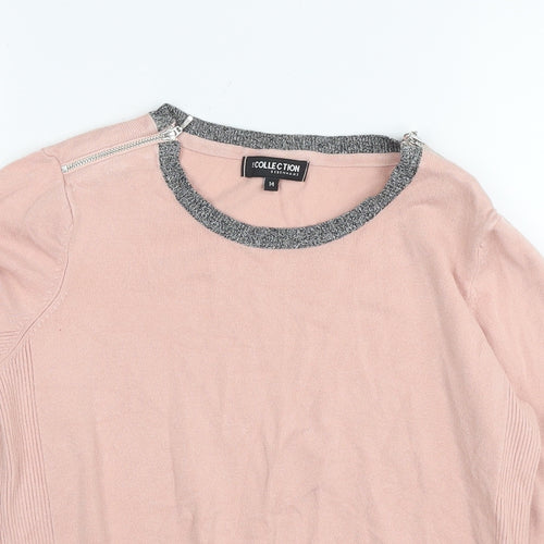 Debenhams Womens Pink Round Neck Viscose Pullover Jumper Size 14