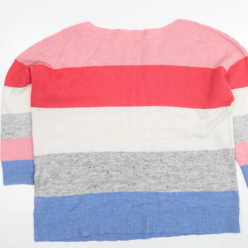 Next Womens Multicoloured Round Neck Striped Acrylic Pullover Jumper Size XL