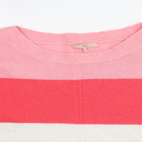 Next Womens Multicoloured Round Neck Striped Acrylic Pullover Jumper Size XL
