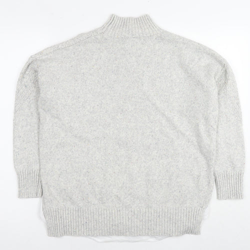 NEXT Womens Grey Round Neck Cotton Pullover Jumper Size M