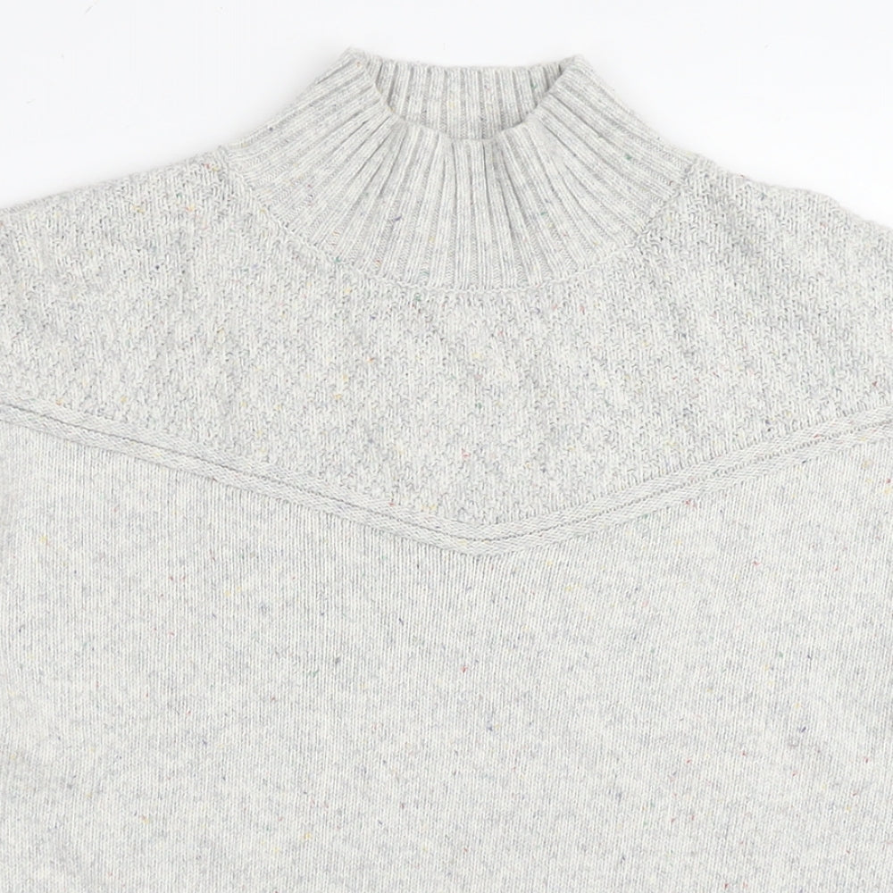 NEXT Womens Grey Round Neck Cotton Pullover Jumper Size M