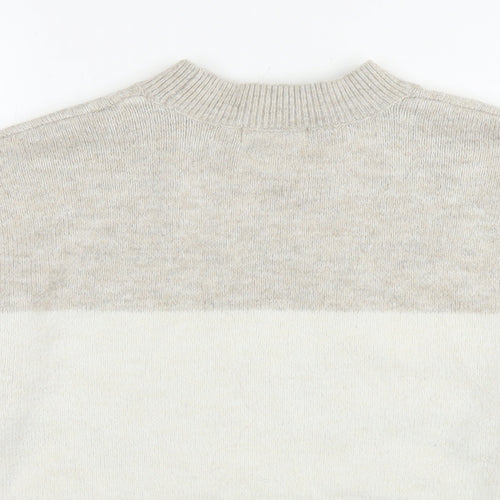 H&M Womens Multicoloured Round Neck Polyester Pullover Jumper Size S