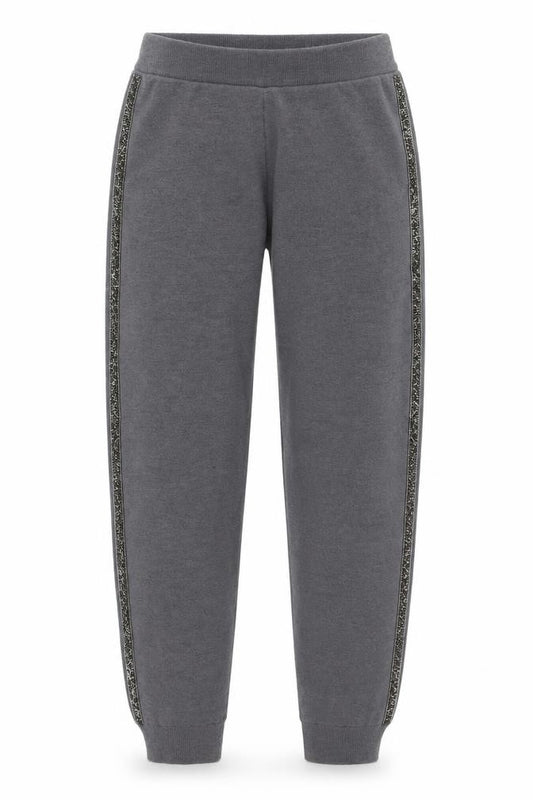 Very Girls Grey Polyester Pedal Pusher Trousers Size 11-12 Years L26 in Regular Pullover - Embellishment Detail