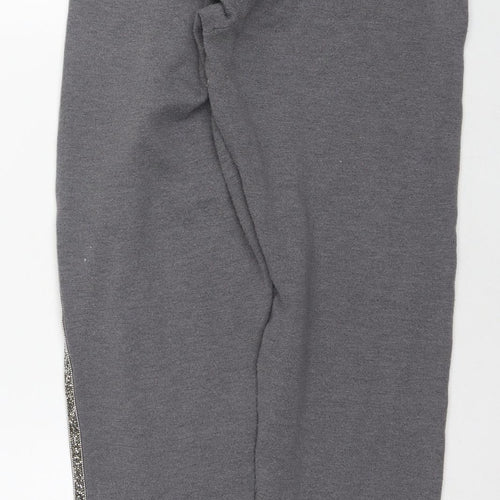 Very Girls Grey Polyester Pedal Pusher Trousers Size 11-12 Years L26 in Regular Pullover - Embellishment Detail