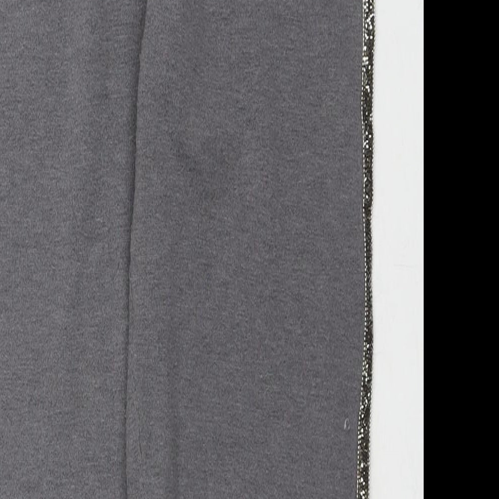 Very Girls Grey Polyester Pedal Pusher Trousers Size 11-12 Years L26 in Regular Pullover - Embellishment Detail