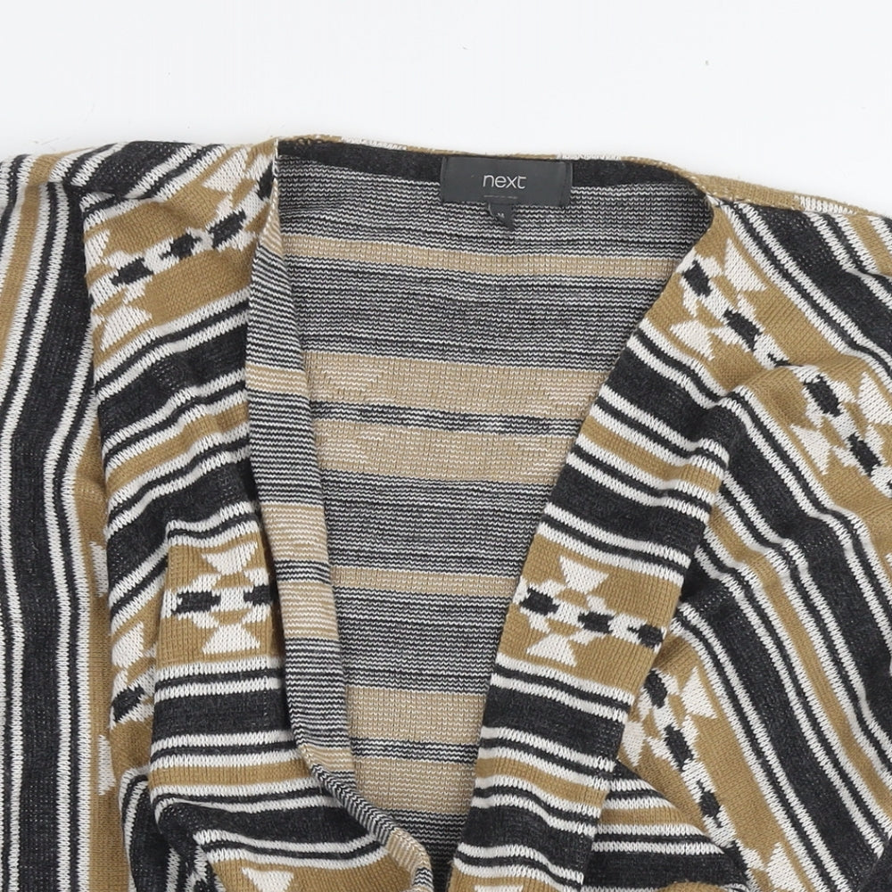 NEXT Womens Multicoloured Round Neck Geometric Acrylic Cape Jumper Size M