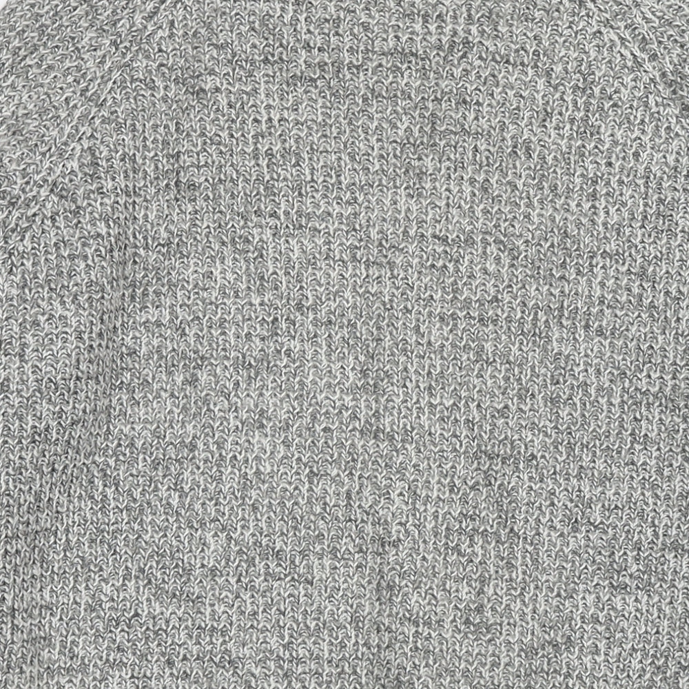 Marks and Spencer Mens Grey Round Neck Acrylic Pullover Jumper Size L Long Sleeve