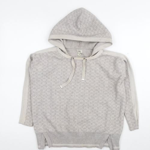 River Island Womens Grey Polyester Pullover Hoodie Size XS Pullover