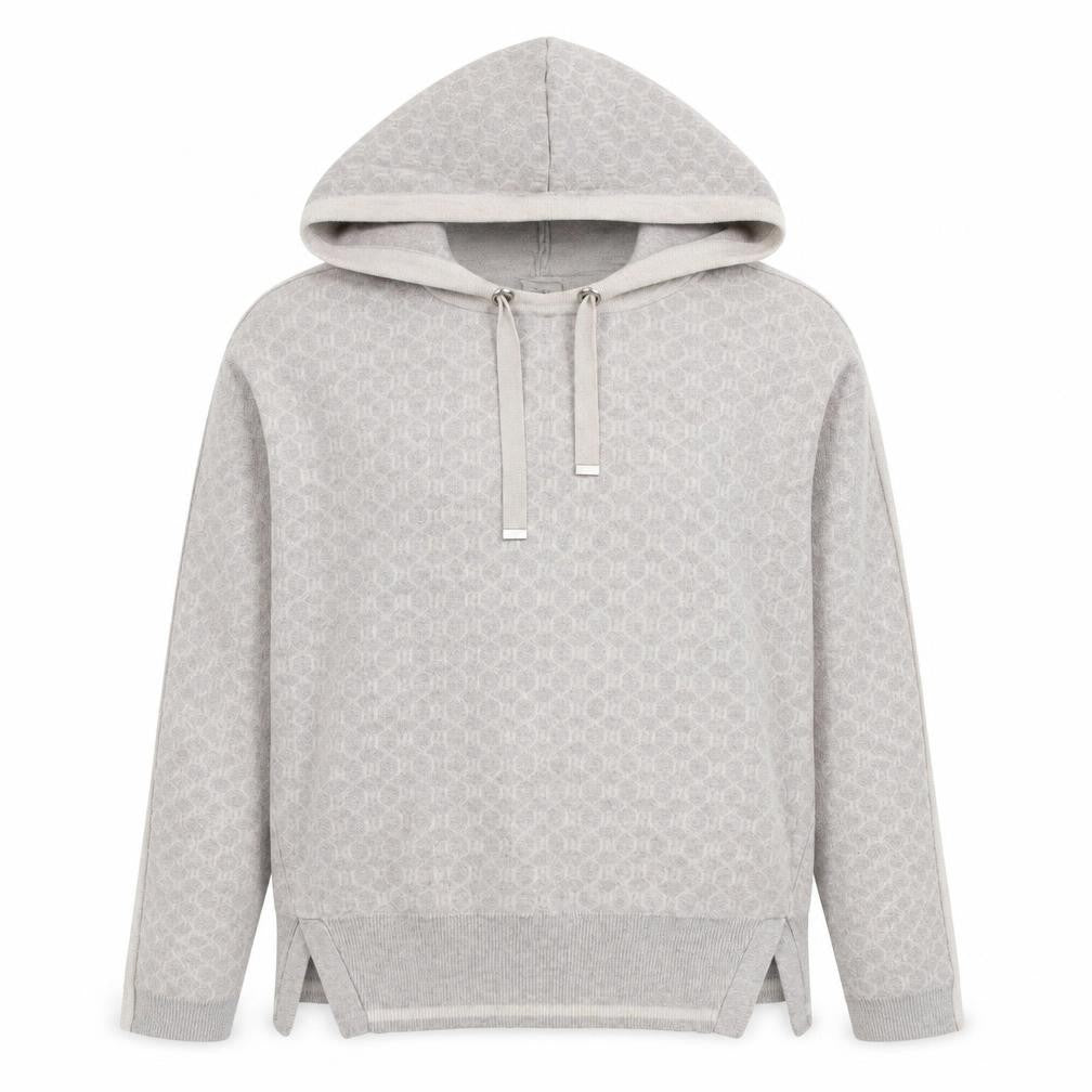 Front view of River Island women’s grey polyester pullover hoodie, size XS, pullover