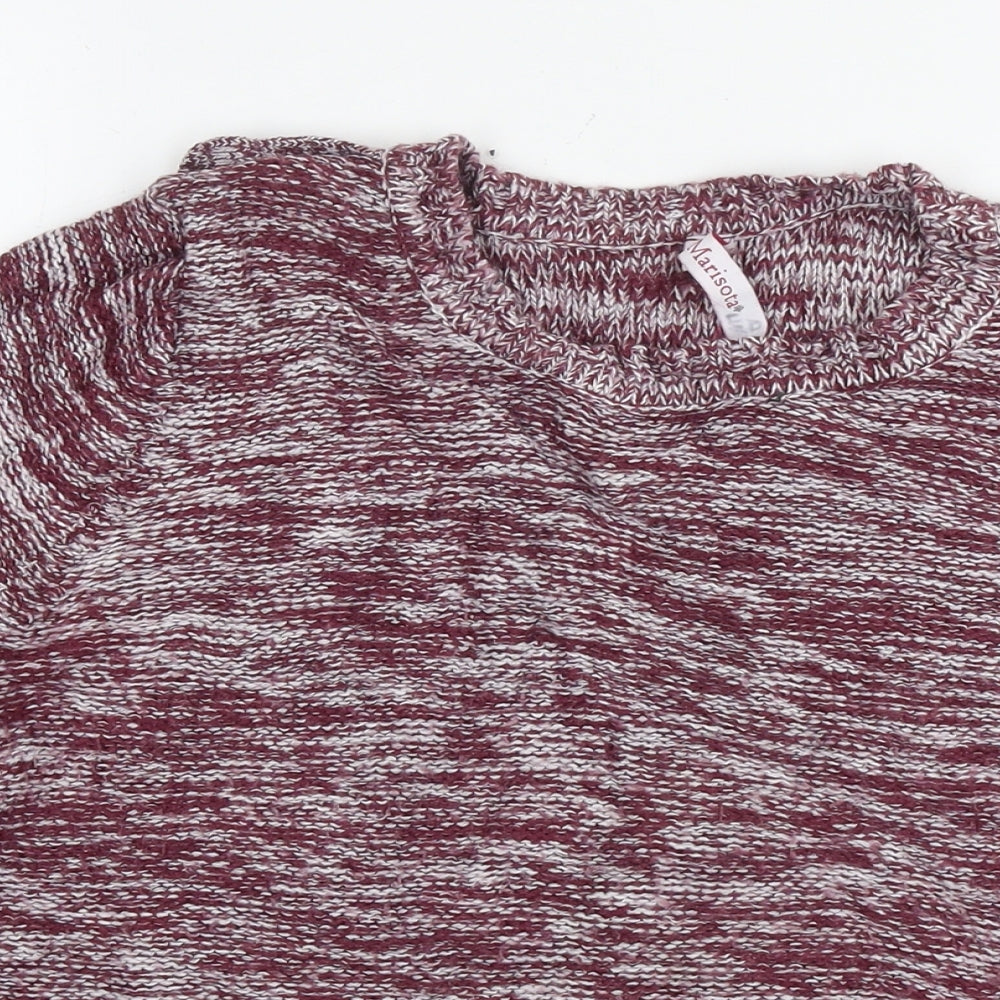 Marisota Womens Red Round Neck Acrylic Pullover Jumper Size 16 - Size 16-18