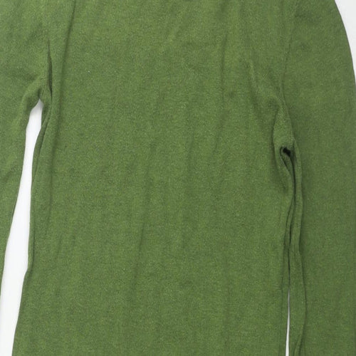 NEXT Womens Green Round Neck Animal Print Cotton Tunic Jumper Size 6 - Leopard Print