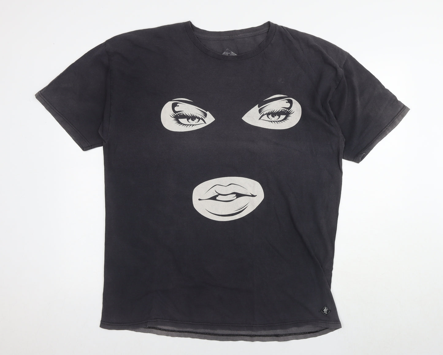 Iron Fist Mens Grey Cotton T-Shirt Size XL Round Neck - Woman
