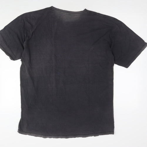 Iron Fist Mens Grey Cotton T-Shirt Size XL Round Neck - Woman