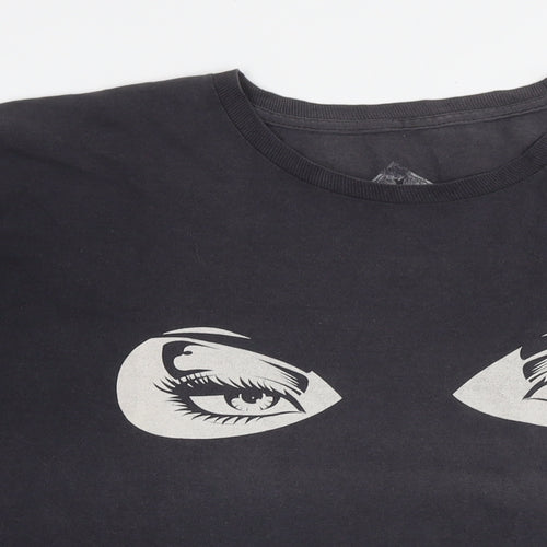 Iron Fist Mens Grey Cotton T-Shirt Size XL Round Neck - Woman