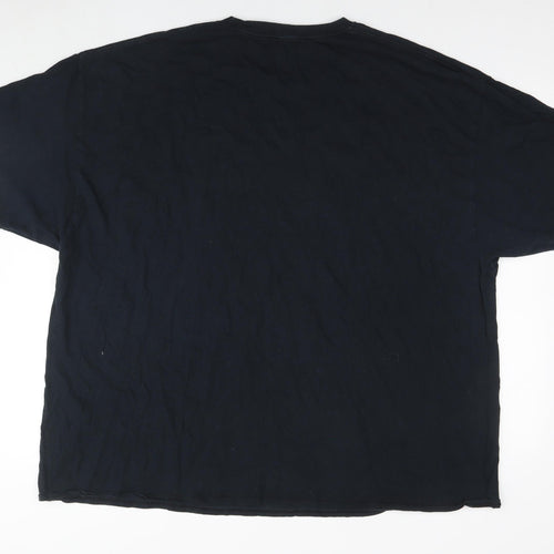 Purple Rain Womens Black Cotton Basic T-Shirt Size 24 Round Neck - Logo