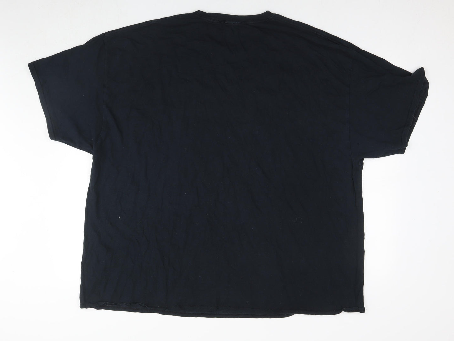 Purple Rain Womens Black Cotton Basic T-Shirt Size 24 Round Neck - Logo