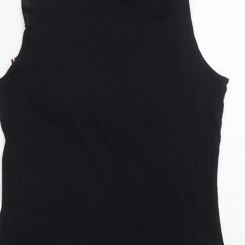 Ted Baker Womens Black Viscose Basic Tank Size 10 Round Neck - Label Size 2