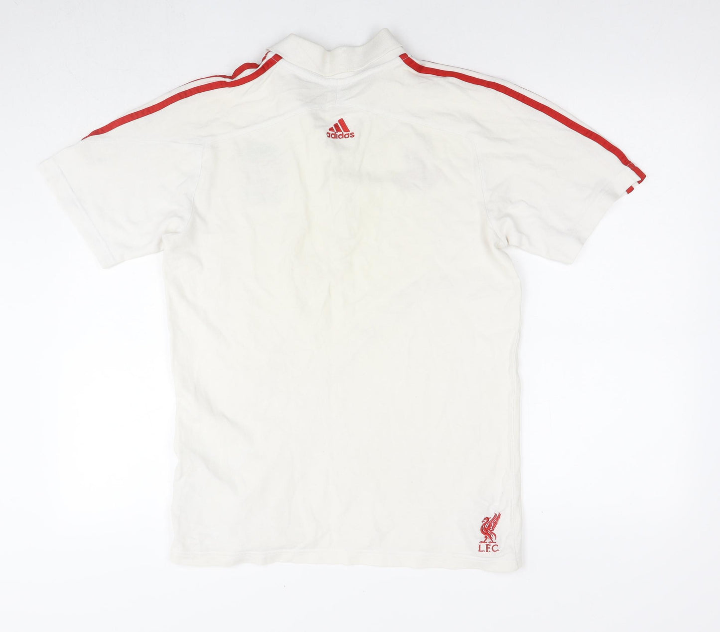 adidas Womens White Cotton Basic Polo Size 10 Collared - Liverpool Football Club Champions League Size 10-12