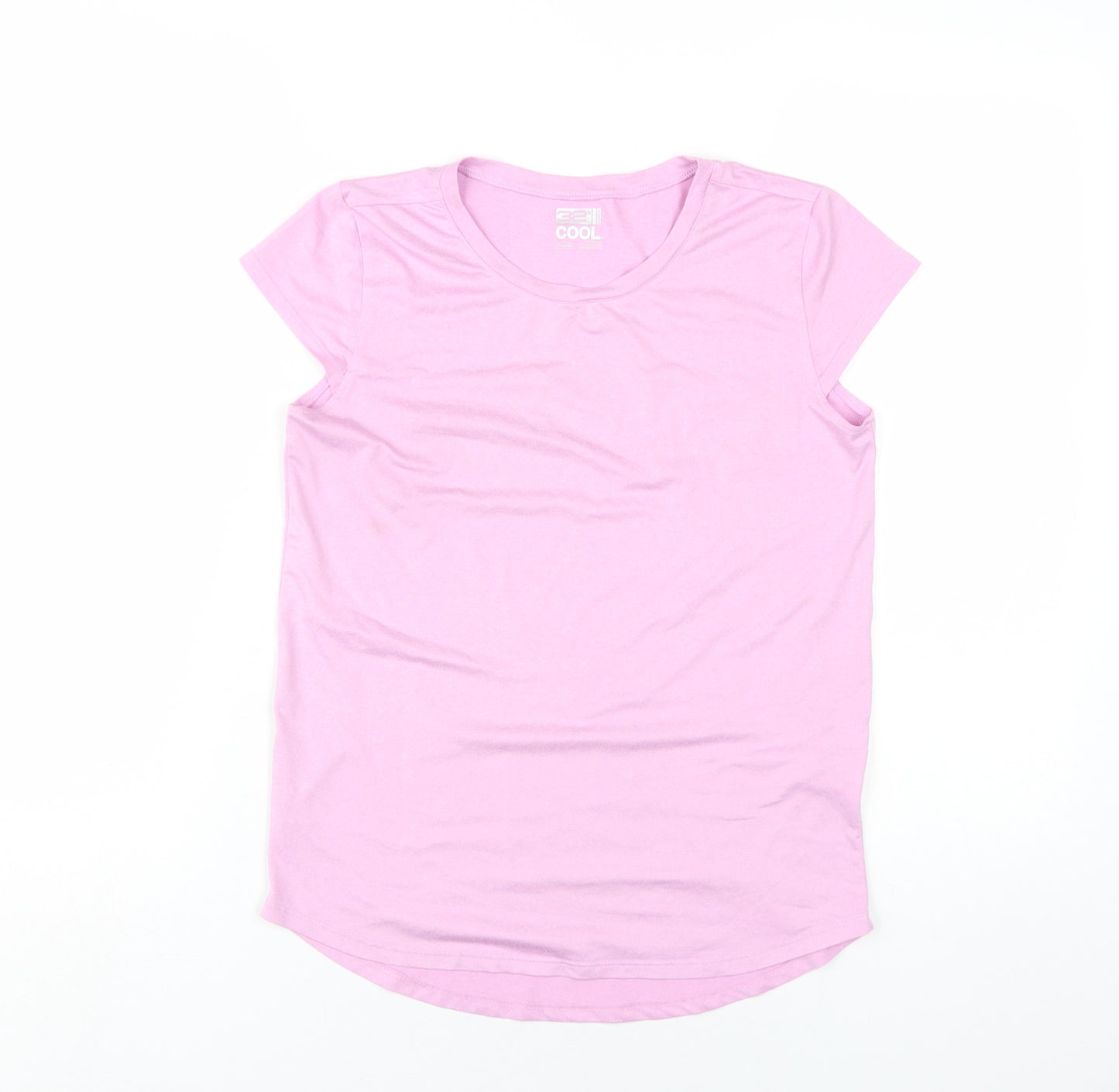 32 Degrees Girls Pink Polyester Basic T-Shirt Size 11-12 Years Round Neck Pullover