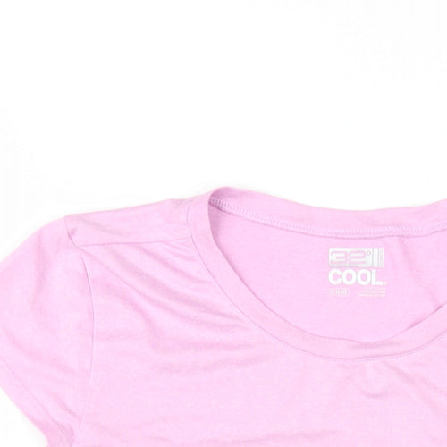 32 Degrees Girls Pink Polyester Basic T-Shirt Size 11-12 Years Round Neck Pullover