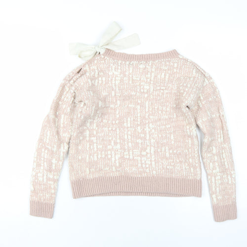 RW&CO. Womens Pink Round Neck Acrylic Pullover Jumper Size M
