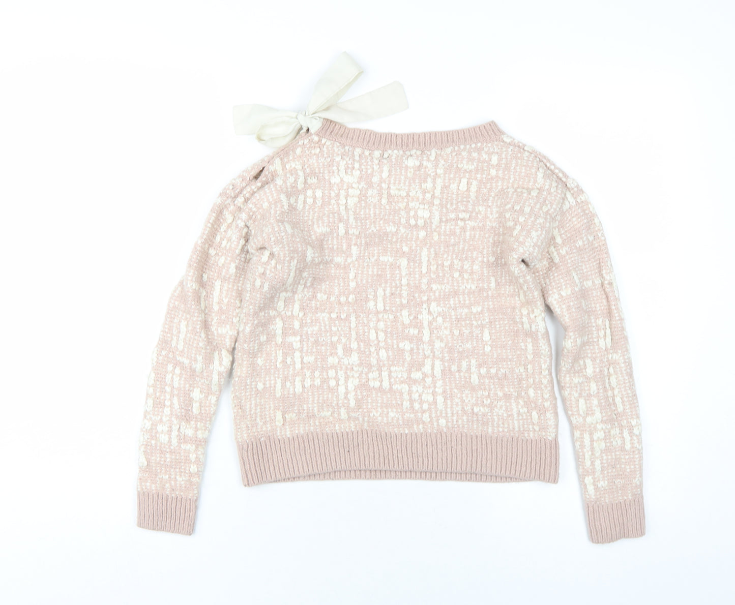 RW&CO. Womens Pink Round Neck Acrylic Pullover Jumper Size M
