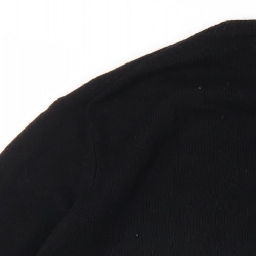 Marks and Spencer Womens Black V-Neck Wool Pullover Jumper Size M