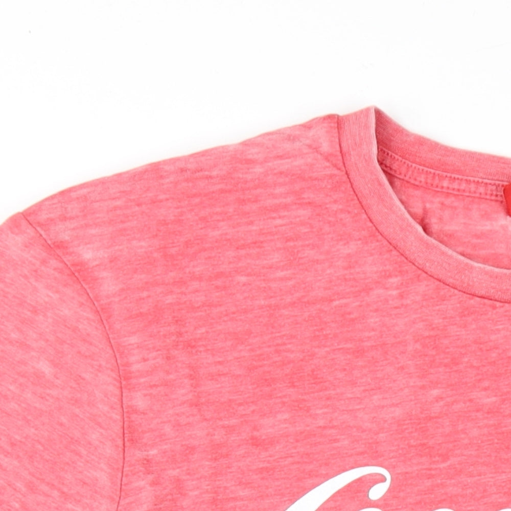 Coca-Cola Womens Red Polyester Basic T-Shirt Size 2XL Round Neck