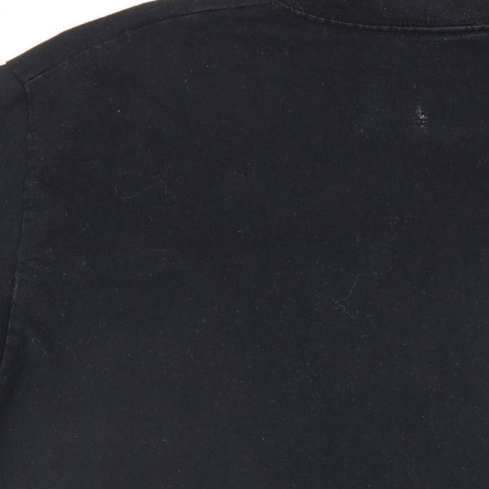 Muhammad Ali Mens Black Cotton T-Shirt Size XS Round Neck