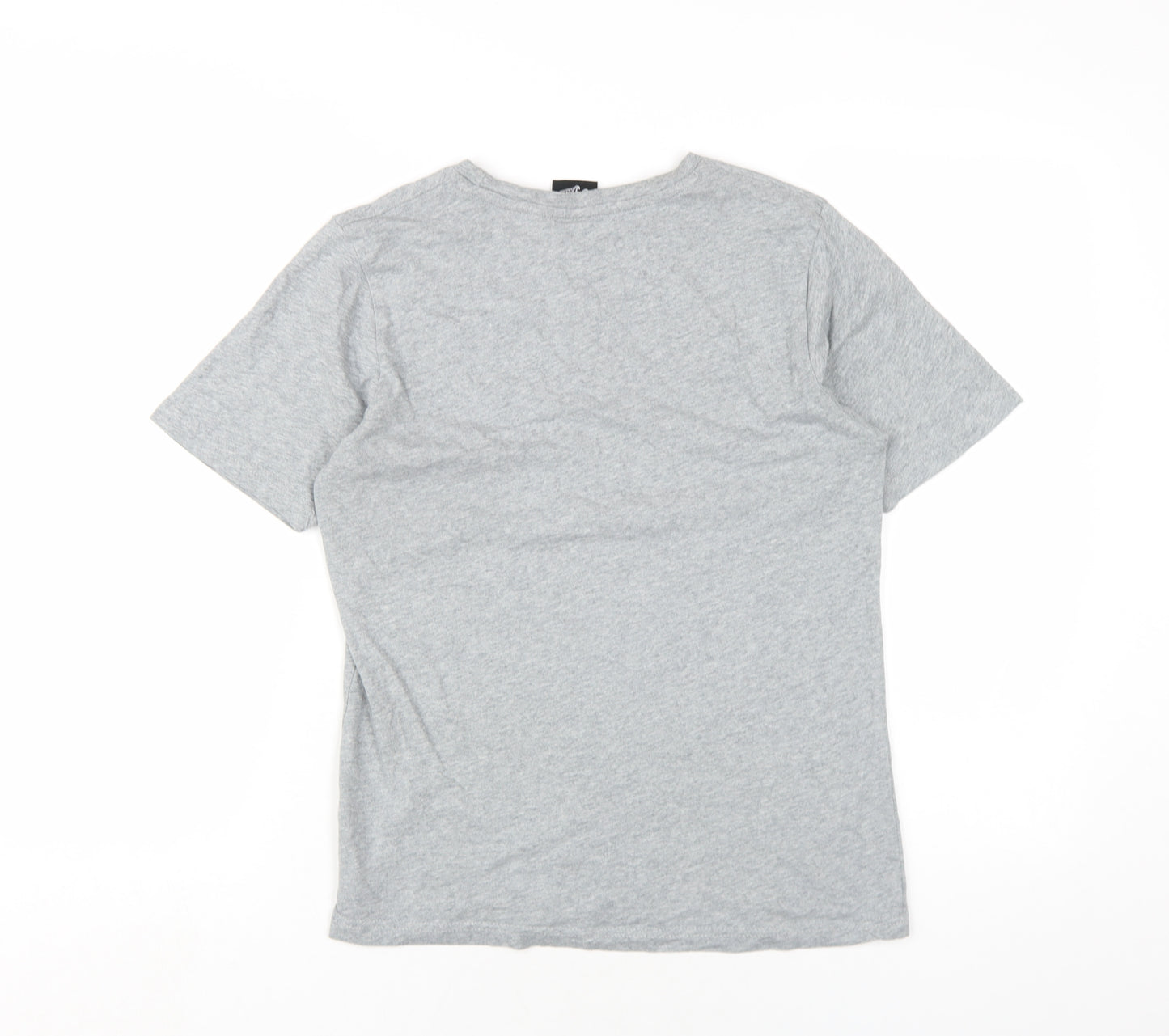 Kings Will Dream Boys Grey Cotton Basic T-Shirt Size 14-15 Years Round Neck Pullover