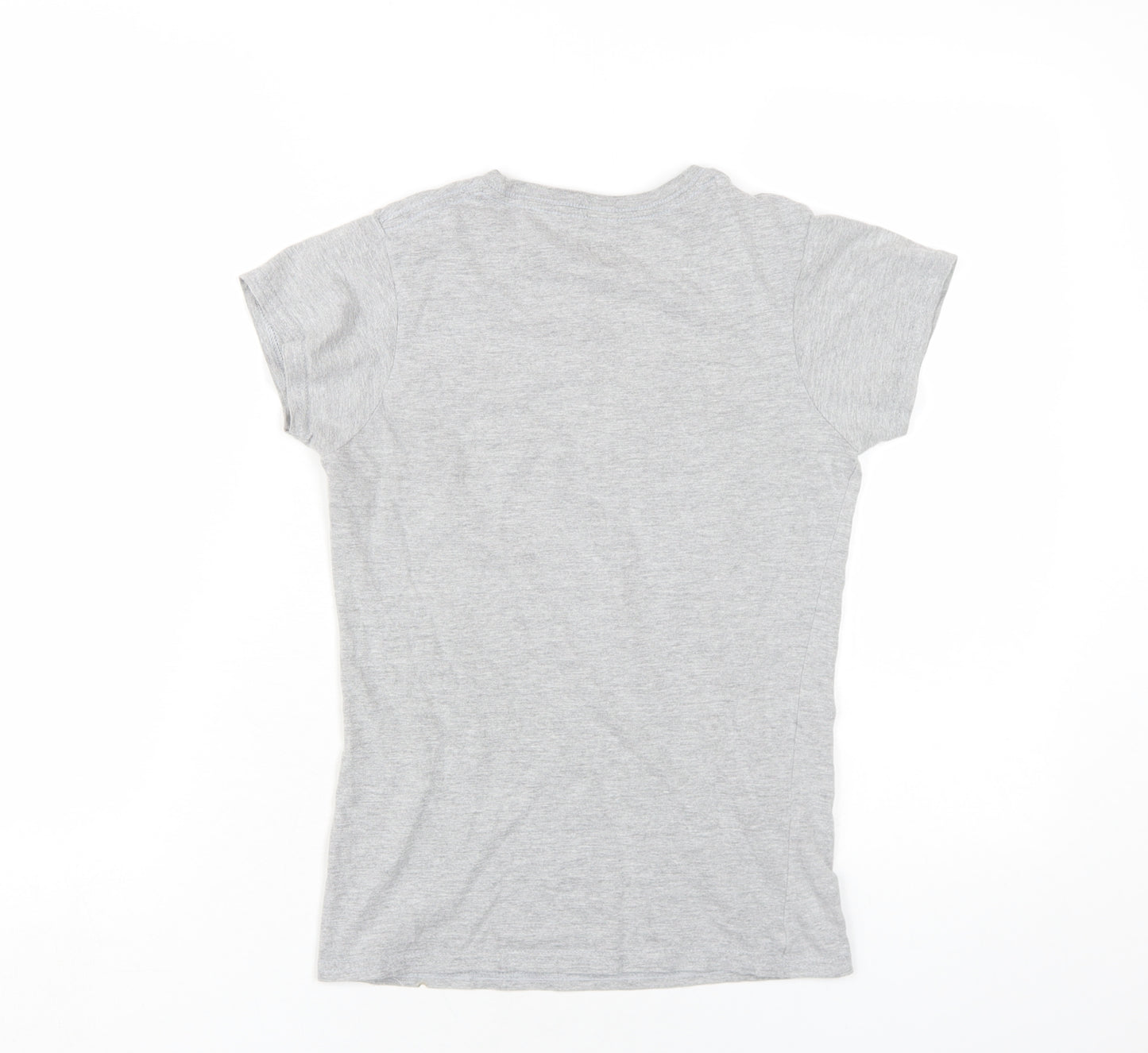 Harry Potter Girls Grey Cotton Basic T-Shirt Size 6-7 Years Round Neck Pullover - Dobby
