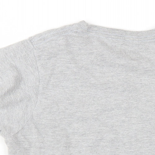 Harry Potter Girls Grey Cotton Basic T-Shirt Size 6-7 Years Round Neck Pullover - Dobby