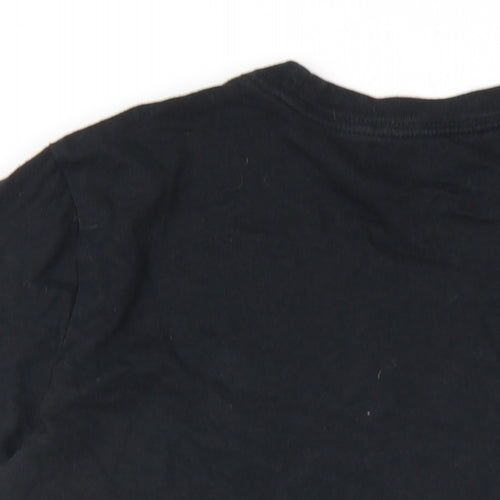 Nike Womens Black Cotton Basic T-Shirt Size M Round Neck